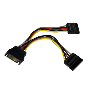 Startech Power Y Splitter Cable Adapter, 6-Inch (L) (PYO2SATA)